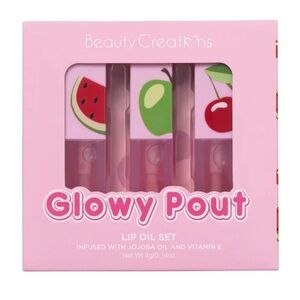 Beauty Creations Glowy Pout Lip Oil Set - Cherry, Apple, Watermelon